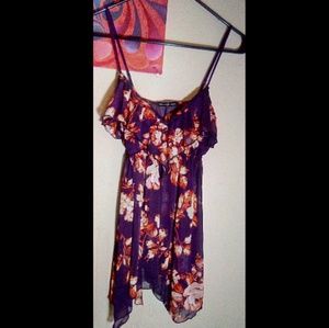 Charlotte Russe Floral Sleeveless Top